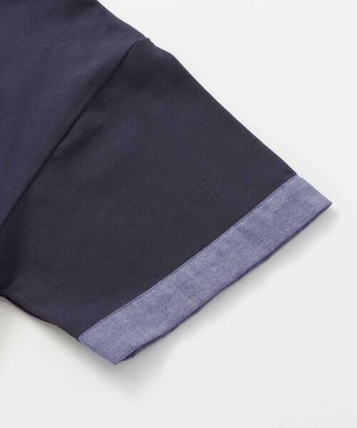 BeBe Petits Pois Vert / ベベ プチ ポワ ヴェール シャツ・ブラウス | 【店舗限定】カノコ+ダンガリー配色シャツ+ハーフパンツセット(95~150cm)<br> | 詳細18