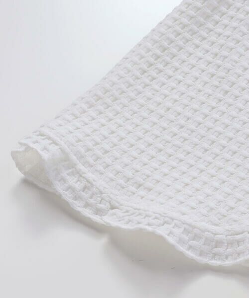 BeBe Petits Pois Vert / ベベ プチ ポワ ヴェール カーディガン・ボレロ | 【店舗限定】格子編みカットソーフリル半袖ボレロ(95~150cm)<br> | 詳細13