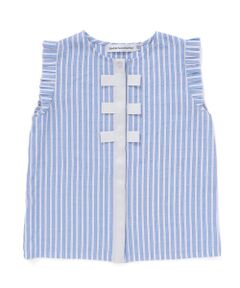 BeBe Petits Pois Vert / ベベ プチ ポワ ヴェール シャツ・ブラウス | 【店舗限定】ドビードットストライプノースリーブブラウス(95~150cm)<br>