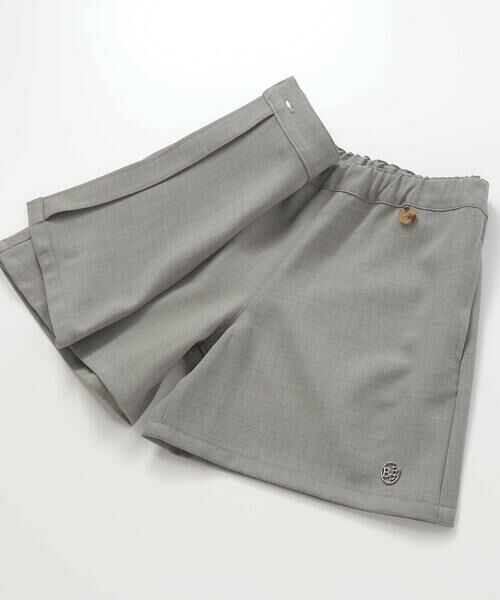 BeBe Petits Pois Vert / ベベ プチ ポワ ヴェール ショート・ハーフ・半端丈パンツ | 【店舗限定】ラップスカート風キュロットパンツ(95~150cm)<br> | 詳細12