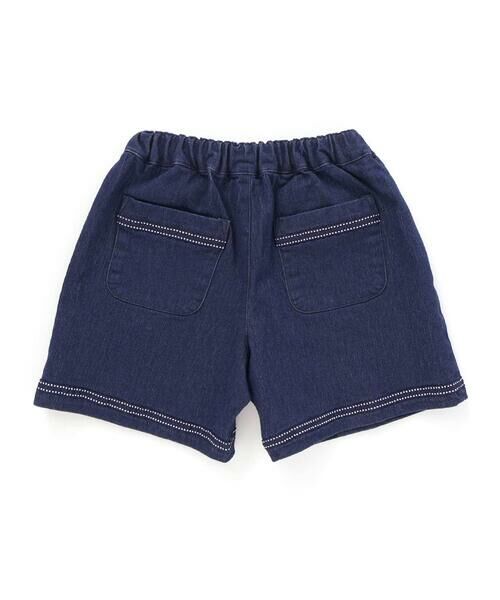 BeBe Petits Pois Vert / ベベ プチ ポワ ヴェール ショート・ハーフ・半端丈パンツ | 【店舗限定】裾ステッチリボンデニムショートパンツ(95~160cm) | 詳細13