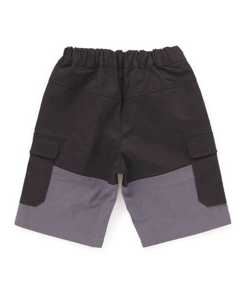 BeBe Petits Pois Vert / ベベ プチ ポワ ヴェール ショート・ハーフ・半端丈パンツ | 【店舗限定】バイカラーカーゴポケットハーフパンツ(95~150cm)<br> | 詳細5