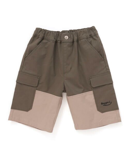 BeBe Petits Pois Vert / ベベ プチ ポワ ヴェール ショート・ハーフ・半端丈パンツ | 【店舗限定】バイカラーカーゴポケットハーフパンツ(95~150cm)<br> | 詳細10
