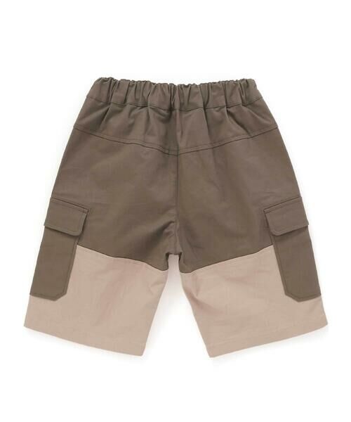 BeBe Petits Pois Vert / ベベ プチ ポワ ヴェール ショート・ハーフ・半端丈パンツ | 【店舗限定】バイカラーカーゴポケットハーフパンツ(95~150cm)<br> | 詳細11