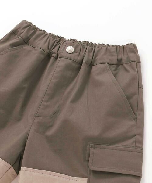 BeBe Petits Pois Vert / ベベ プチ ポワ ヴェール ショート・ハーフ・半端丈パンツ | 【店舗限定】バイカラーカーゴポケットハーフパンツ(95~150cm)<br> | 詳細12