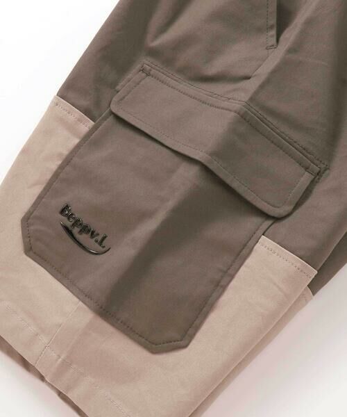 BeBe Petits Pois Vert / ベベ プチ ポワ ヴェール ショート・ハーフ・半端丈パンツ | 【店舗限定】バイカラーカーゴポケットハーフパンツ(95~150cm)<br> | 詳細14