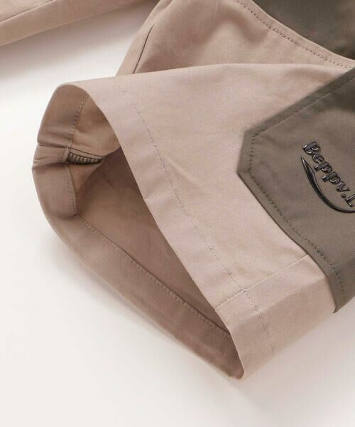 BeBe Petits Pois Vert / ベベ プチ ポワ ヴェール ショート・ハーフ・半端丈パンツ | 【店舗限定】バイカラーカーゴポケットハーフパンツ(95~150cm)<br> | 詳細16