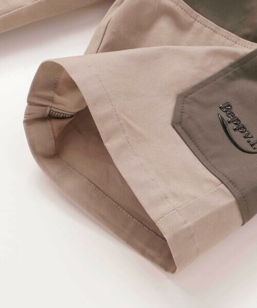 BeBe Petits Pois Vert / ベベ プチ ポワ ヴェール ショート・ハーフ・半端丈パンツ | 【店舗限定】バイカラーカーゴポケットハーフパンツ(95~150cm)<br> | 詳細17