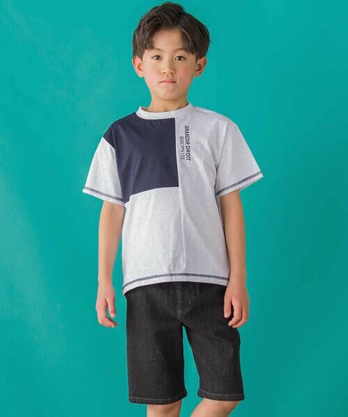 BeBe Petits Pois Vert / ベベ プチ ポワ ヴェール ショート・ハーフ・半端丈パンツ | 【店舗限定】ワンポイント刺しゅうデニムハーフパンツ(95~150cm)<br> | 詳細2