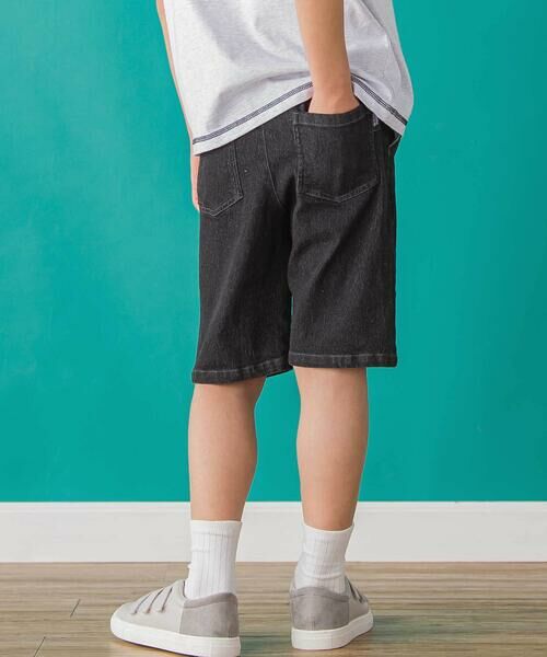 BeBe Petits Pois Vert / ベベ プチ ポワ ヴェール ショート・ハーフ・半端丈パンツ | 【店舗限定】ワンポイント刺しゅうデニムハーフパンツ(95~150cm)<br> | 詳細4