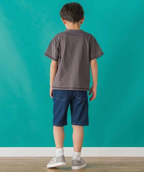 BeBe Petits Pois Vert / ベベ プチ ポワ ヴェール ショート・ハーフ・半端丈パンツ | 【店舗限定】ワンポイント刺しゅうデニムハーフパンツ(95~150cm)<br> | 詳細8