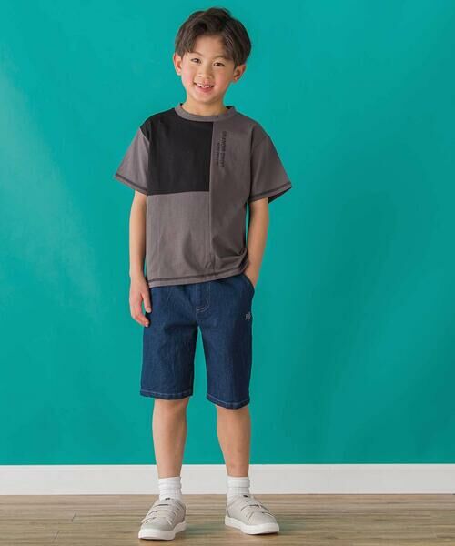 BeBe Petits Pois Vert / ベベ プチ ポワ ヴェール ショート・ハーフ・半端丈パンツ | 【店舗限定】ワンポイント刺しゅうデニムハーフパンツ(95~150cm)<br> | 詳細9