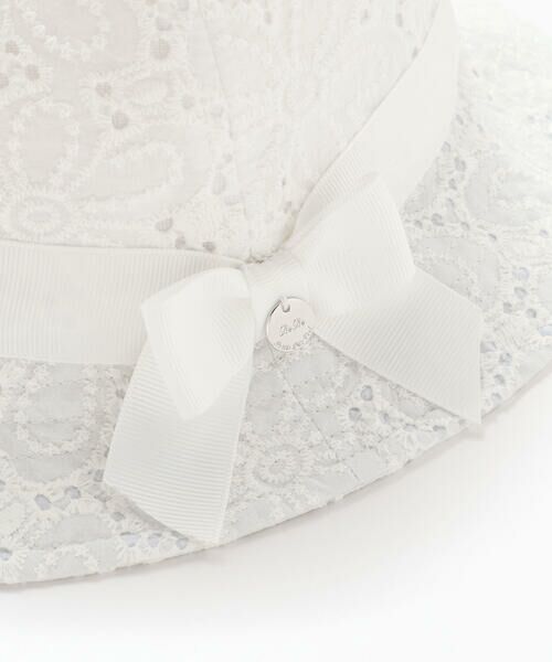 BeBe Petits Pois Vert / ベベ プチ ポワ ヴェール ハット | 【店舗限定】【お揃い】花綿レースハット(52~56cm) | 詳細1