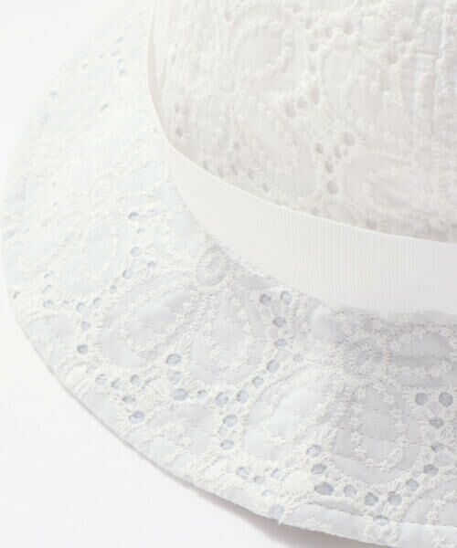 BeBe Petits Pois Vert / ベベ プチ ポワ ヴェール ハット | 【店舗限定】【お揃い】花綿レースハット(52~56cm) | 詳細2