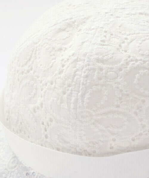 BeBe Petits Pois Vert / ベベ プチ ポワ ヴェール ハット | 【店舗限定】【お揃い】花綿レースハット(52~56cm) | 詳細3
