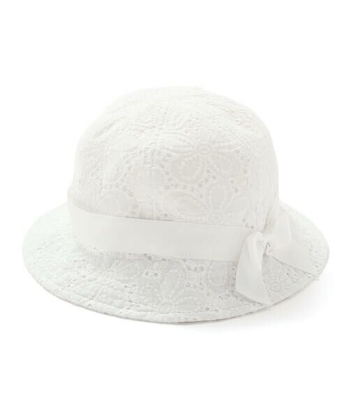 BeBe Petits Pois Vert / ベベ プチ ポワ ヴェール ハット | 【店舗限定】【お揃い】花綿レースハット(52~56cm) | 詳細5