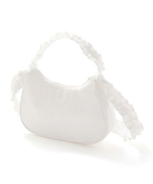 BeBe Petits Pois Vert / ベベ プチ ポワ ヴェール バッグ | 【店舗限定】【お揃い】花綿フリルレースバッグ | 詳細1