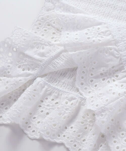 BeBe Petits Pois Vert / ベベ プチ ポワ ヴェール Tシャツ | 【店舗限定】シャーリング裾レーストップス(95~160cm)<br> | 詳細7