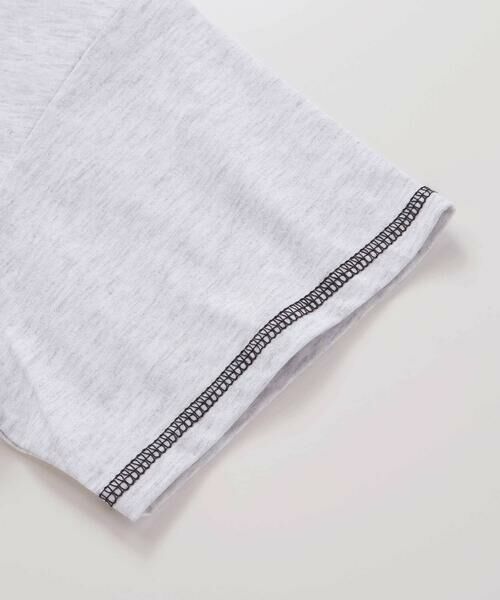 BeBe Petits Pois Vert / ベベ プチ ポワ ヴェール Tシャツ | 【店舗限定】アシメトリー配色ロゴプリント天竺半袖Tシャツ(95~150cm) | 詳細9