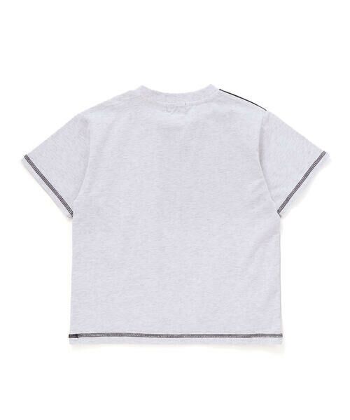 BeBe Petits Pois Vert / ベベ プチ ポワ ヴェール Tシャツ | 【店舗限定】アシメトリー配色ロゴプリント天竺半袖Tシャツ(95~150cm) | 詳細6