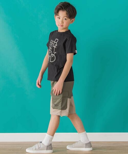 BeBe Petits Pois Vert / ベベ プチ ポワ ヴェール Tシャツ | 【店舗限定】立体プリントロゴ天竺半袖Tシャツ(95~160cm) | 詳細2