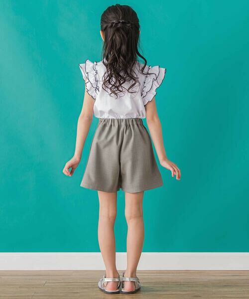 BeBe Petits Pois Vert / ベベ プチ ポワ ヴェール Tシャツ | 【店舗限定】フリルレイヤードノースリーブTシャツ(95~150cm) | 詳細3