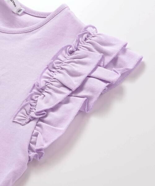 BeBe Petits Pois Vert / ベベ プチ ポワ ヴェール Tシャツ | 【店舗限定】フリルレイヤードノースリーブTシャツ(95~150cm) | 詳細11