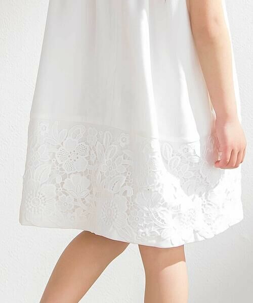 BeBe Petits Pois Vert / ベベ プチ ポワ ヴェール ミニ丈・ひざ丈ワンピース | 裾レース襟付きワンピース(95~150cm) | 詳細3