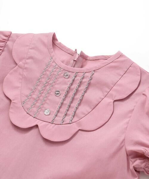 BeBe Petits Pois Vert / ベベ プチ ポワ ヴェール ミニ丈・ひざ丈ワンピース | スカラップポイントワンピース(95~150cm) | 詳細7