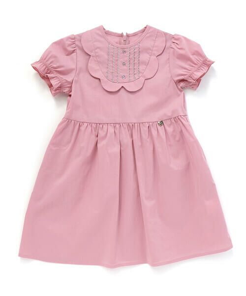 BeBe Petits Pois Vert / ベベ プチ ポワ ヴェール ミニ丈・ひざ丈ワンピース | スカラップポイントワンピース(95~150cm) | 詳細5