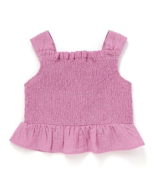 BeBe Petits Pois Vert / ベベ プチ ポワ ヴェール セットアップ | サッカーストライプリボンフリルセットアップ(95~150cm) | 詳細5