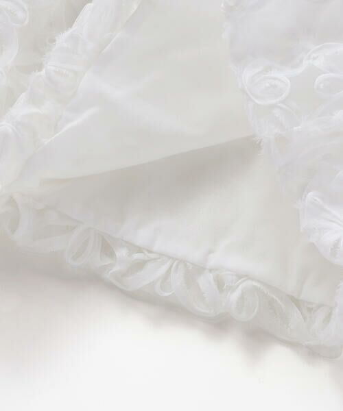 BeBe Petits Pois Vert / ベベ プチ ポワ ヴェール ミニ丈・ひざ丈ワンピース | 立体花レースノースリーブカーディガン+バルーンスカートワンピースセットベビー(80~90cm) | 詳細9