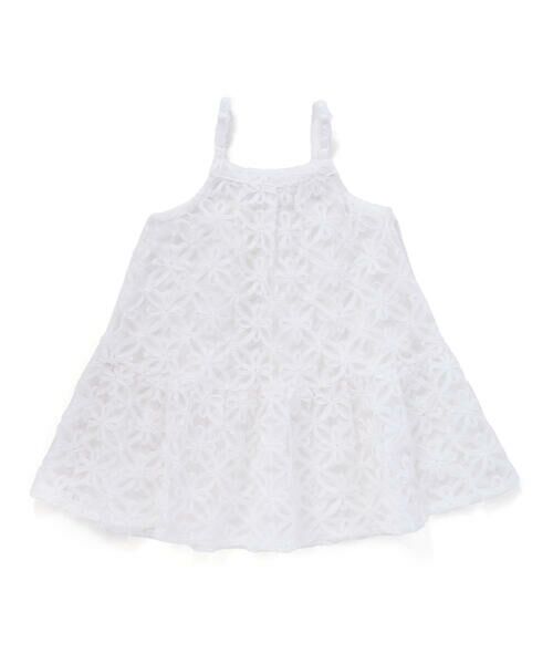 BeBe Petits Pois Vert / ベベ プチ ポワ ヴェール ミニ丈・ひざ丈ワンピース | 【お揃い】立体花レースのワンピース+ボレロ3点セット(95~150cm) | 詳細8