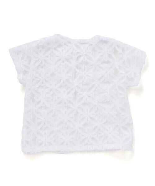 BeBe Petits Pois Vert / ベベ プチ ポワ ヴェール ミニ丈・ひざ丈ワンピース | 【お揃い】立体花レースのワンピース+ボレロ3点セット(95~150cm) | 詳細9