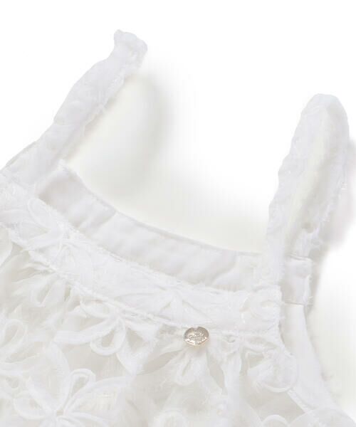 BeBe Petits Pois Vert / ベベ プチ ポワ ヴェール ミニ丈・ひざ丈ワンピース | 【お揃い】立体花レースのワンピース+ボレロ3点セット(95~150cm) | 詳細13