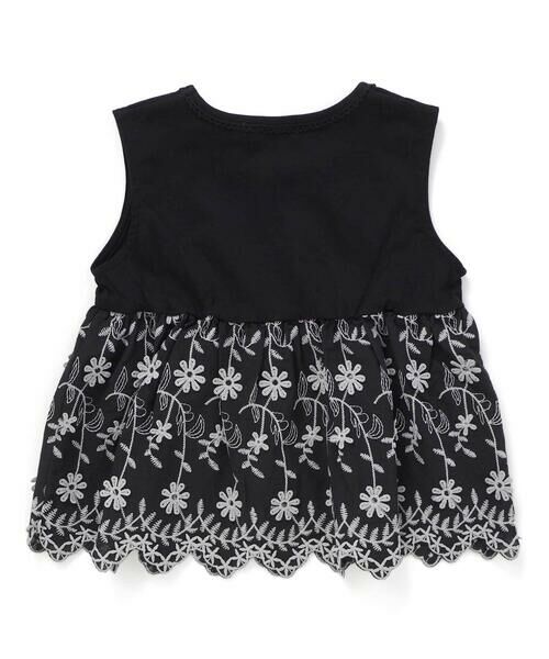 BeBe Petits Pois Vert / ベベ プチ ポワ ヴェール セットアップ | 立体花綿刺しゅうレースセットアップ(95~150cm) | 詳細13