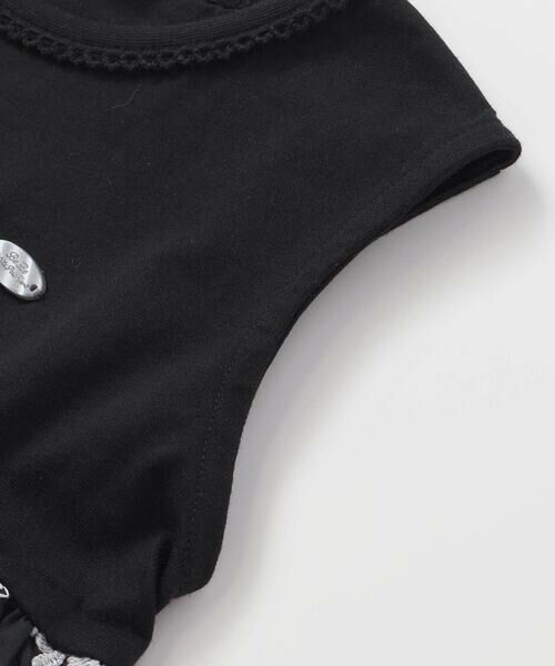 BeBe Petits Pois Vert / ベベ プチ ポワ ヴェール セットアップ | 立体花綿刺しゅうレースセットアップ(95~150cm) | 詳細16