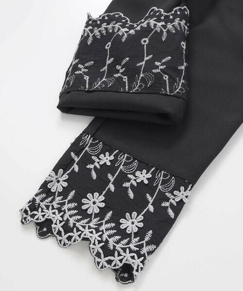 BeBe Petits Pois Vert / ベベ プチ ポワ ヴェール セットアップ | 立体花綿刺しゅうレースセットアップ(95~150cm) | 詳細19