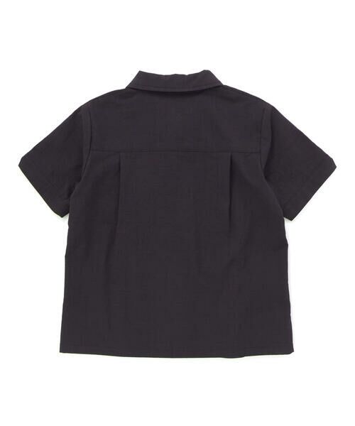 BeBe Petits Pois Vert / ベベ プチ ポワ ヴェール セットアップ | サガラワッペン半袖シャツ+ハーフパンツセットアップ(95~150cm) | 詳細6