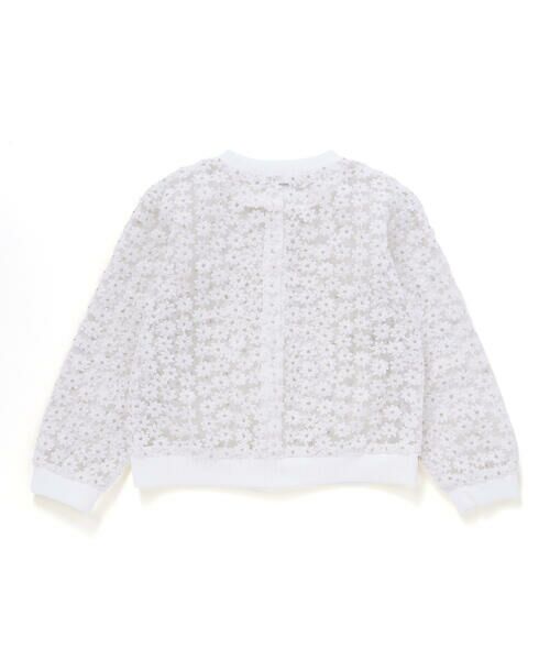 BeBe Petits Pois Vert / ベベ プチ ポワ ヴェール カーディガン・ボレロ | オーガンジー小花カーディガン(95~160cm) | 詳細6