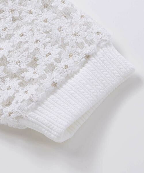 BeBe Petits Pois Vert / ベベ プチ ポワ ヴェール カーディガン・ボレロ | オーガンジー小花カーディガン(95~160cm) | 詳細9