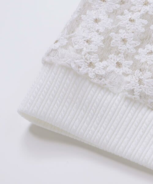 BeBe Petits Pois Vert / ベベ プチ ポワ ヴェール カーディガン・ボレロ | オーガンジー小花カーディガン(95~160cm) | 詳細10