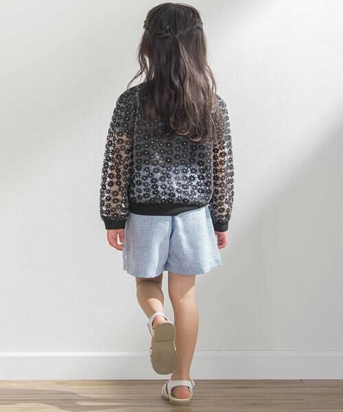 BeBe Petits Pois Vert / ベベ プチ ポワ ヴェール カーディガン・ボレロ | オーガンジー小花カーディガン(95~160cm) | 詳細13