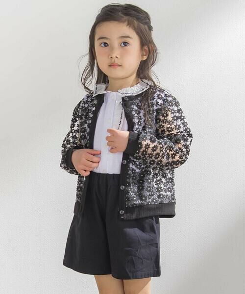 BeBe Petits Pois Vert / ベベ プチ ポワ ヴェール カーディガン・ボレロ | オーガンジー小花カーディガン(95~160cm) | 詳細14