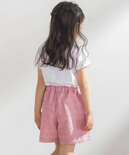 BeBe Petits Pois Vert / ベベ プチ ポワ ヴェール ショート・ハーフ・半端丈パンツ | カラフルツイードキュロット(95~150cm) | 詳細3