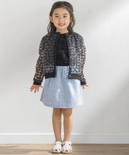 BeBe Petits Pois Vert / ベベ プチ ポワ ヴェール ショート・ハーフ・半端丈パンツ | カラフルツイードキュロット(95~150cm) | 詳細6