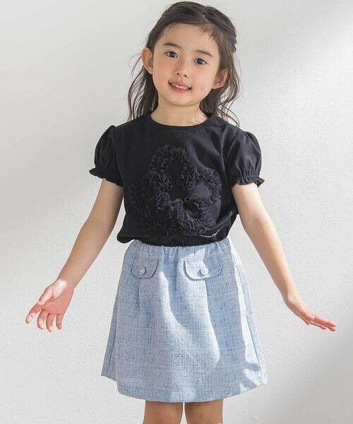 BeBe Petits Pois Vert / ベベ プチ ポワ ヴェール ショート・ハーフ・半端丈パンツ | カラフルツイードキュロット(95~150cm) | 詳細8