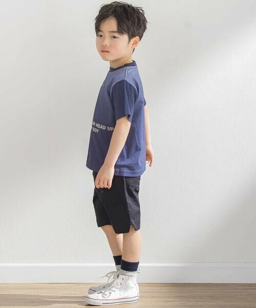 BeBe Petits Pois Vert / ベベ プチ ポワ ヴェール ショート・ハーフ・半端丈パンツ | フロントタック麻風ハーフパンツ(95~150cm) | 詳細3