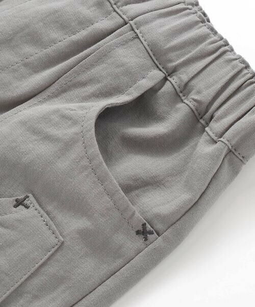 BeBe Petits Pois Vert / ベベ プチ ポワ ヴェール ショート・ハーフ・半端丈パンツ | フロントタック麻風ハーフパンツ(95~150cm) | 詳細10