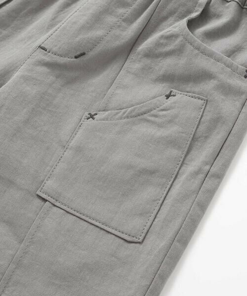 BeBe Petits Pois Vert / ベベ プチ ポワ ヴェール ショート・ハーフ・半端丈パンツ | フロントタック麻風ハーフパンツ(95~150cm) | 詳細11